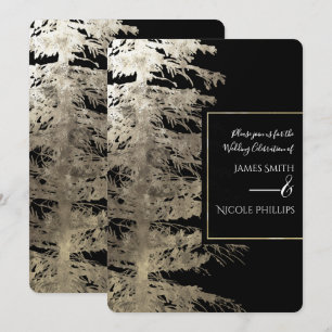 Invitation Mariage de la forêt rustique de l'arbre à glace no