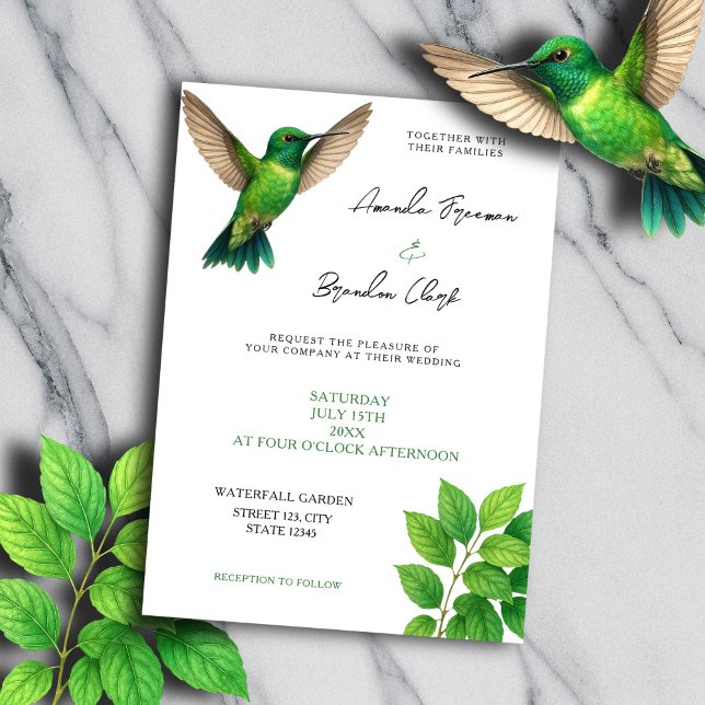 Invitation Mariage de la frontière botanique de la feuille de (Créateur téléchargé)
