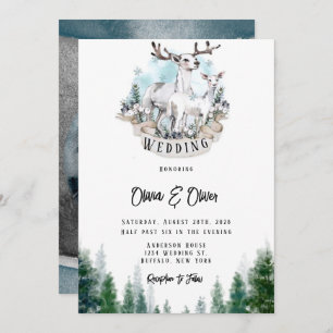 Invitation Mariage de la lune de Chouette des neiges