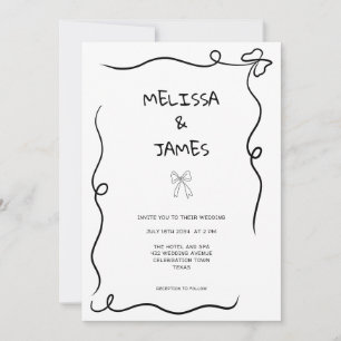 Invitation Mariage de la main de la boue lunaire tiré