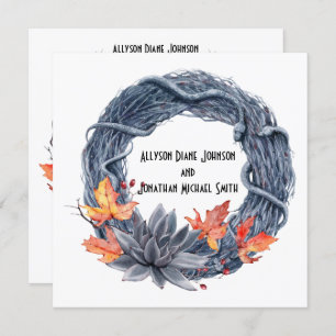 Invitation Mariage de la manipulation des fleurs noires de se