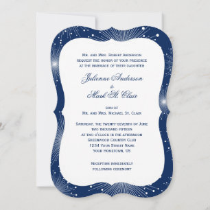 Invitation Mariage de la Marine aux coups de soleil blancs