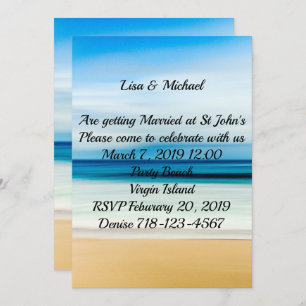 Invitation Mariage de la mer de sable