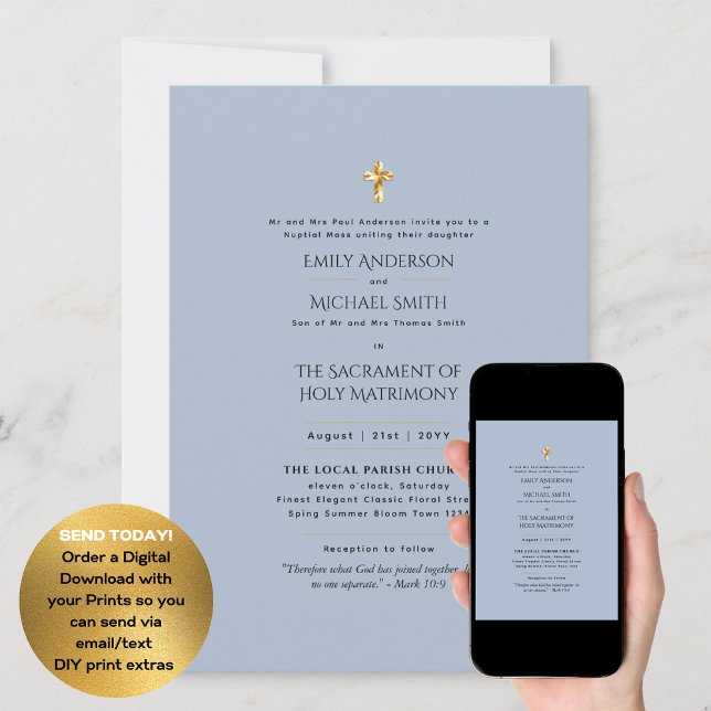 Invitation Mariage de la messe nuptiale (Créateur téléchargé)