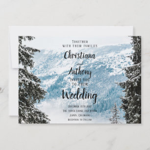 Invitation Mariage de la montagne d'hiver