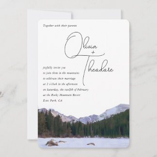 Invitation Mariage de la Montagne d'hiver RMNP
