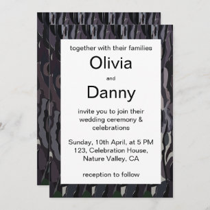 Invitation Mariage de la nature Arrière - plan de tronc d'arb