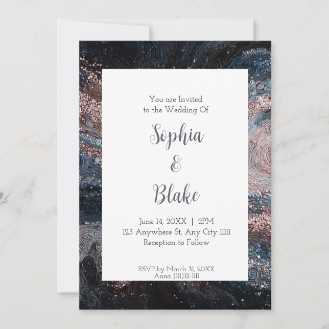 Invitation Mariage de la Nébuleuse Galactique (Devant)