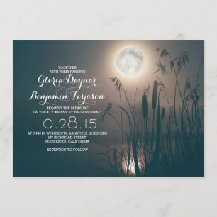 Invitation mariage de la nuit de pleine lune