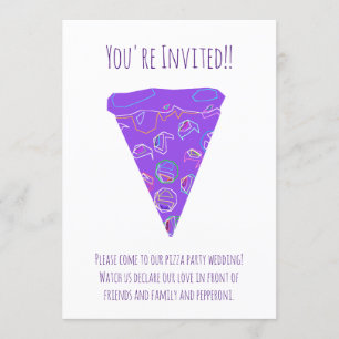 Invitation Mariage de la Pizza Party