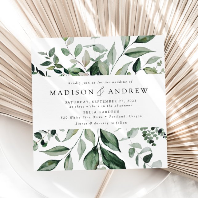Invitation Mariage de la Place de la Végétation Abondante (Créateur téléchargé)