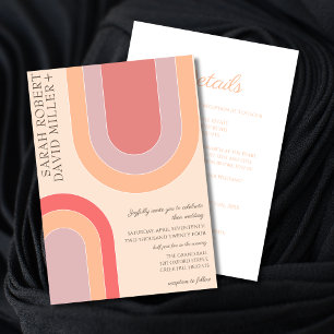 Invitation Mariage de la plage d'arc élégant en gras