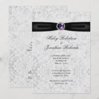 Mariage de la poste de bijoux violet en argent noi
