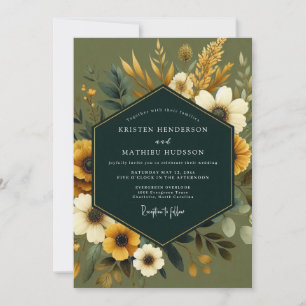 Invitation Mariage de la récolte de sauge et de souci