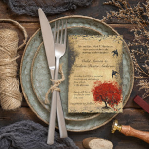 Invitation Mariage de la Renaissance médiévale de l'Arbre de