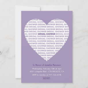 Invitation Mariage de la Saint-Valentin, douche de mariée, ma