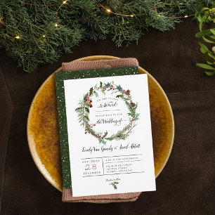 Invitation Mariage de la saison de Noël