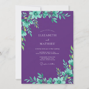 Invitation Mariage de la Sauge de Feuillage de Menthe Améthys