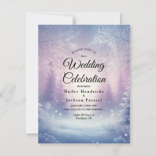 Invitation Mariage de la Snowfall de Lavande