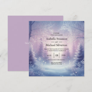 Invitation Mariage de la Snowfall de Lavande