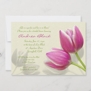 Invitation Mariage de la Tulipe rose