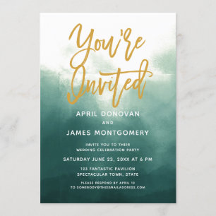 Invitation Mariage de la typographie de pinceau d'Ombre vous