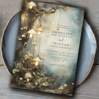 Mariage de lanternes à pendage de forêt enchantées