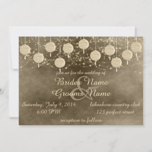 Invitation Mariage de lanternes d'ivoire