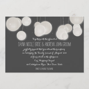 Invitation Mariage de lanternes en papier
