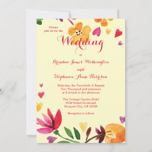 Invitation Mariage de l'aquarelle tropicale