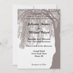 Invitation Mariage de l'arbre à saule de pleurs