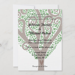 Invitation Mariage de l'arbre des coeurs
