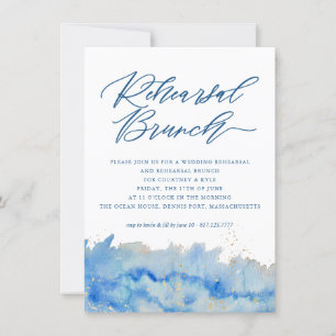 Invitation Mariage de l'élégance côtière Brunch