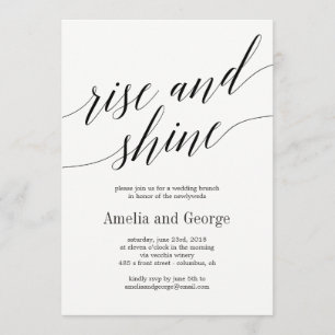 Invitation Mariage de levage et brillant Brunch Script modern