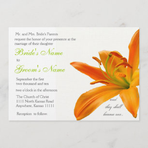 Invitation Mariage de lièvre orange