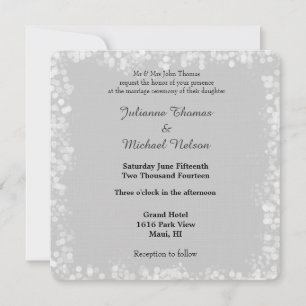 Invitation Mariage de livre blanc gris