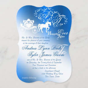 Invitation Mariage de livre Sapphire Bleu Enchanted