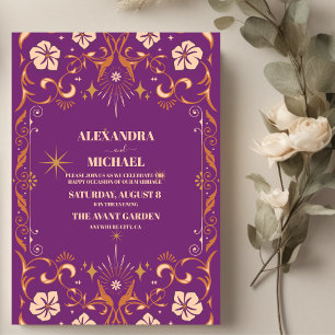 Invitation Mariage de livres vintage