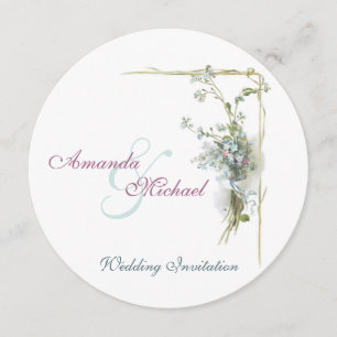 Invitation mariage de l'oubli de la nuit bleue et rose