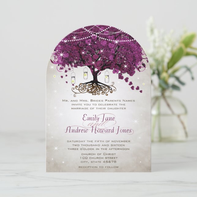 Invitation Mariage de luciole Mason Jar Sangria (Debout devant)