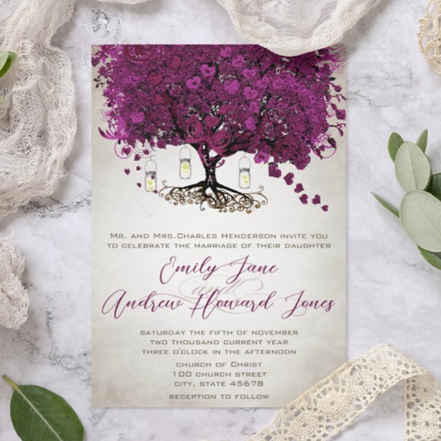 Invitation Mariage de luciole Mason Jar Sangria (Créateur téléchargé)