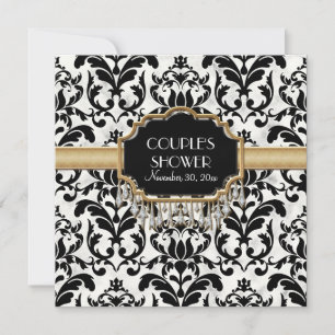 Invitation Mariage de lunettes dorées vieilles et démontées