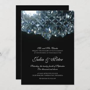 Invitation Mariage de lustre moderne en verre cristal