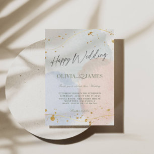 Invitation Mariage de luxe botanique - Bonne fête de mariage