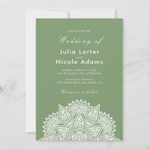 Invitation Mariage de Luxe Métallisé Pailleté Géométrique