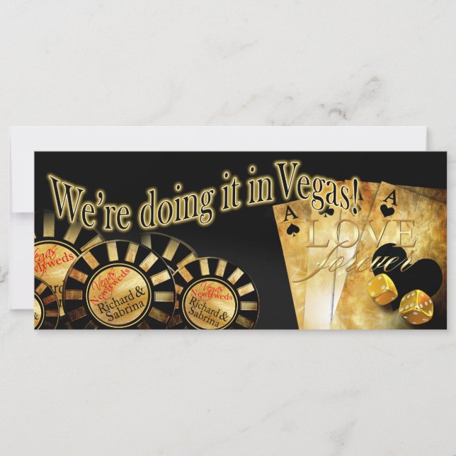 Invitation Mariage de luxe Sabrina Las Vegas (Devant)