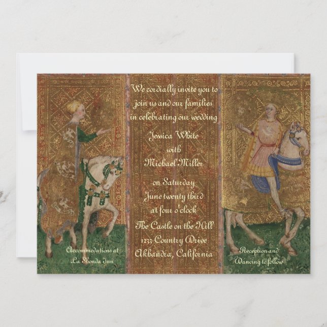 Invitation Mariage de Madame et de chevalier de la (Devant)