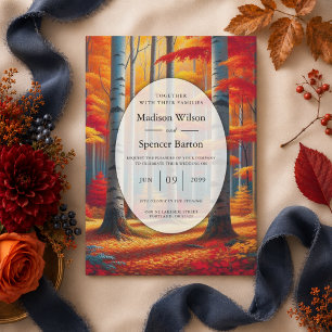 Invitation Mariage de Mariage Rustique sous les Arbres de bou