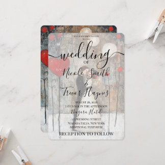 Invitation Mariage de mariée et de marié fantaisiste personna