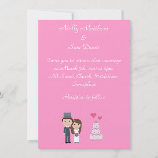 Invitation Mariage de mariée et de mariée rose